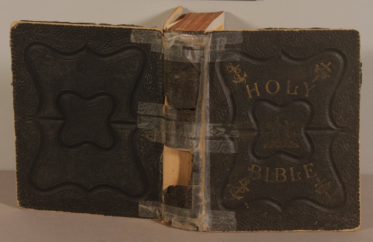 Holy Bible Repair restoration before